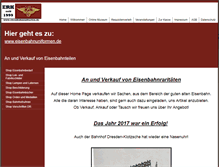 Tablet Screenshot of eisenbahnraritaeten.de